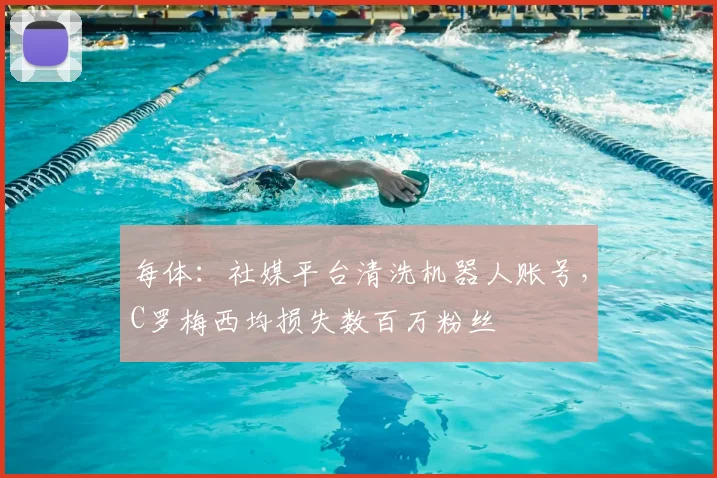 每体：社媒平台清洗机器人账号，C罗梅西均损失数百万粉丝